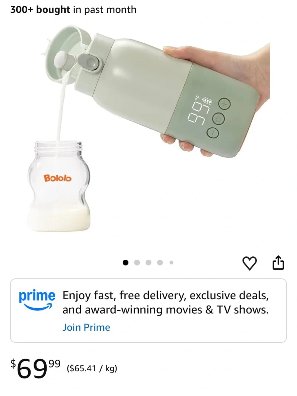 Portable Electric Milk Frother Bottle - Sage Green